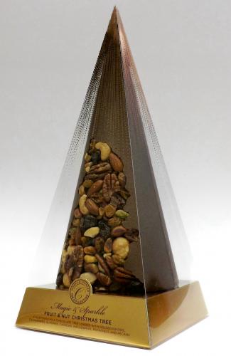 fruit and nut christmas tree chocolate