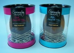 marks and spencer clear tube packaging for chocolate eggs